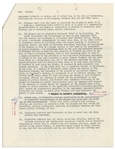 Moe Howard Signed Agreement From January 1963 for The Three Stooges to Appear on ''The Ed Sullivan Show'' -- Also Initialed Several Times by Moe -- 6pp. Measures 8.5'' x 11'', Plus Rider -- Very Good